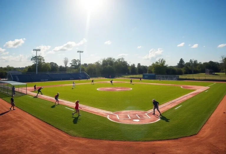 A thrilling moment in Wyoming high school softball as players compete on the diamond.