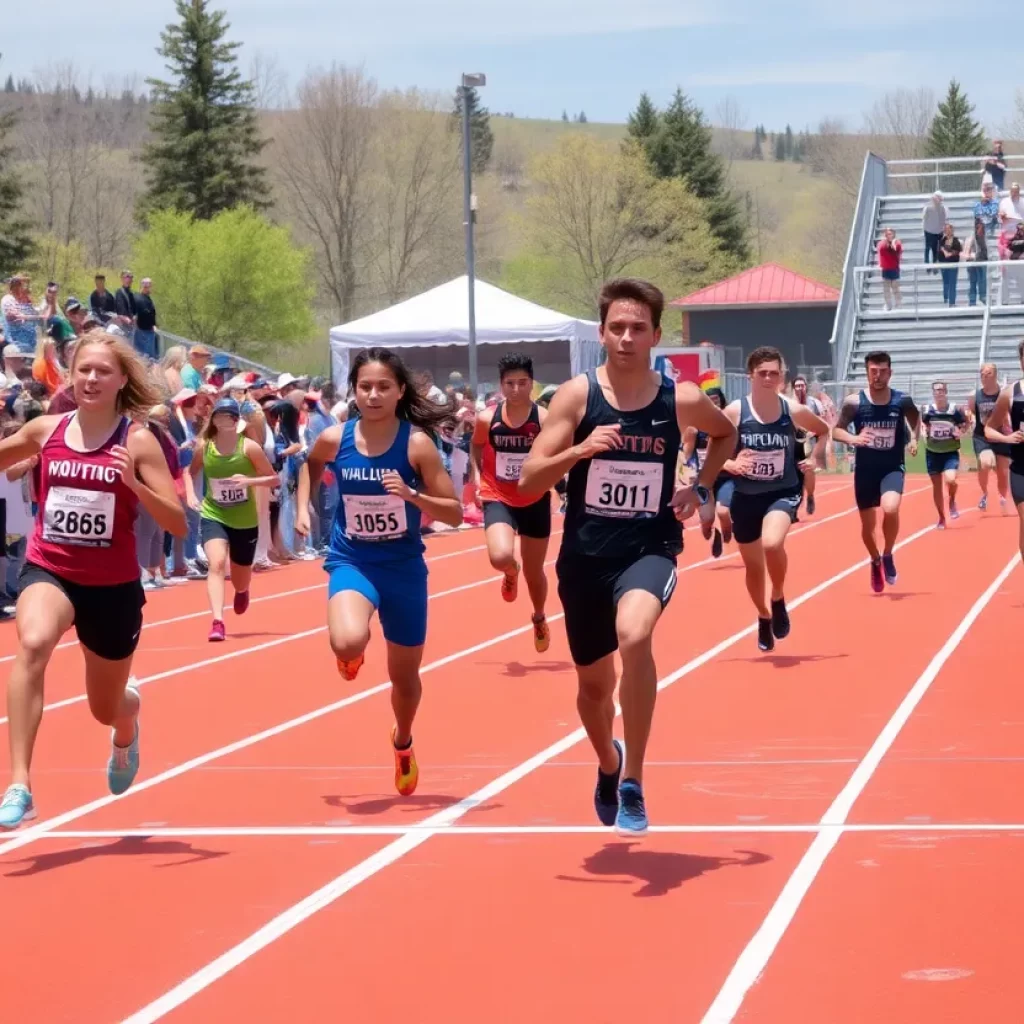 Track and field athletes competing in Wyoming