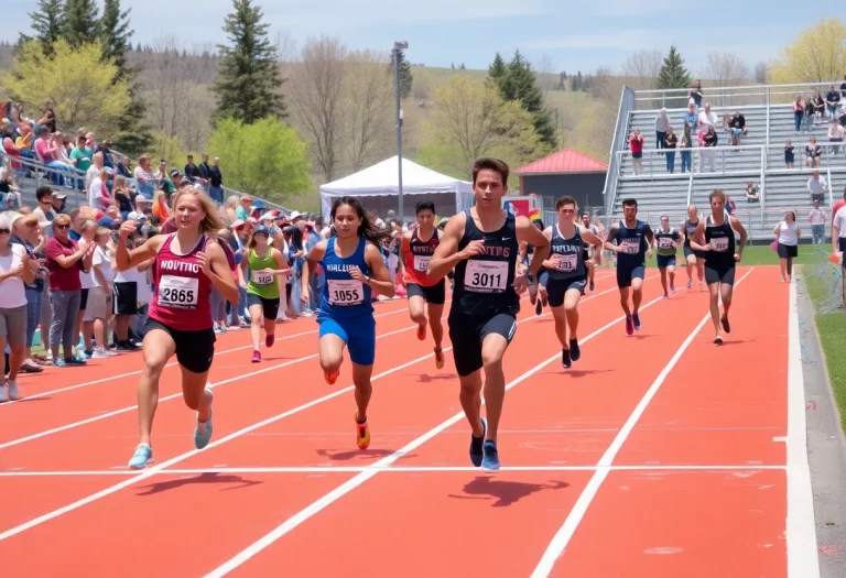 Track and field athletes competing in Wyoming