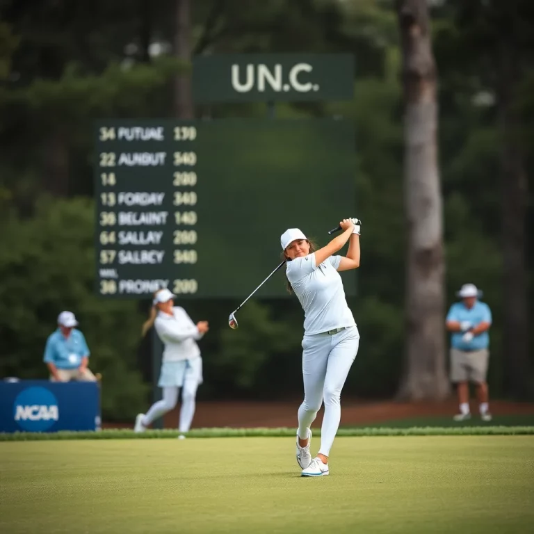 UNC Tar Heels Climb Leaderboard in Thrilling NCAA Women's Golf Regional Showdown