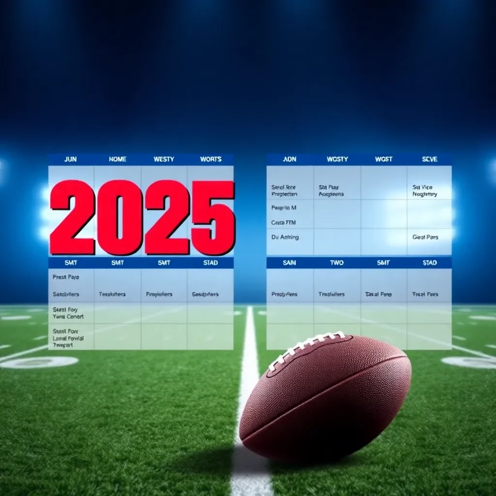 New York Giants Unveil Exciting 2025 NFL Schedule with Primetime Showdowns and Tough Competitors