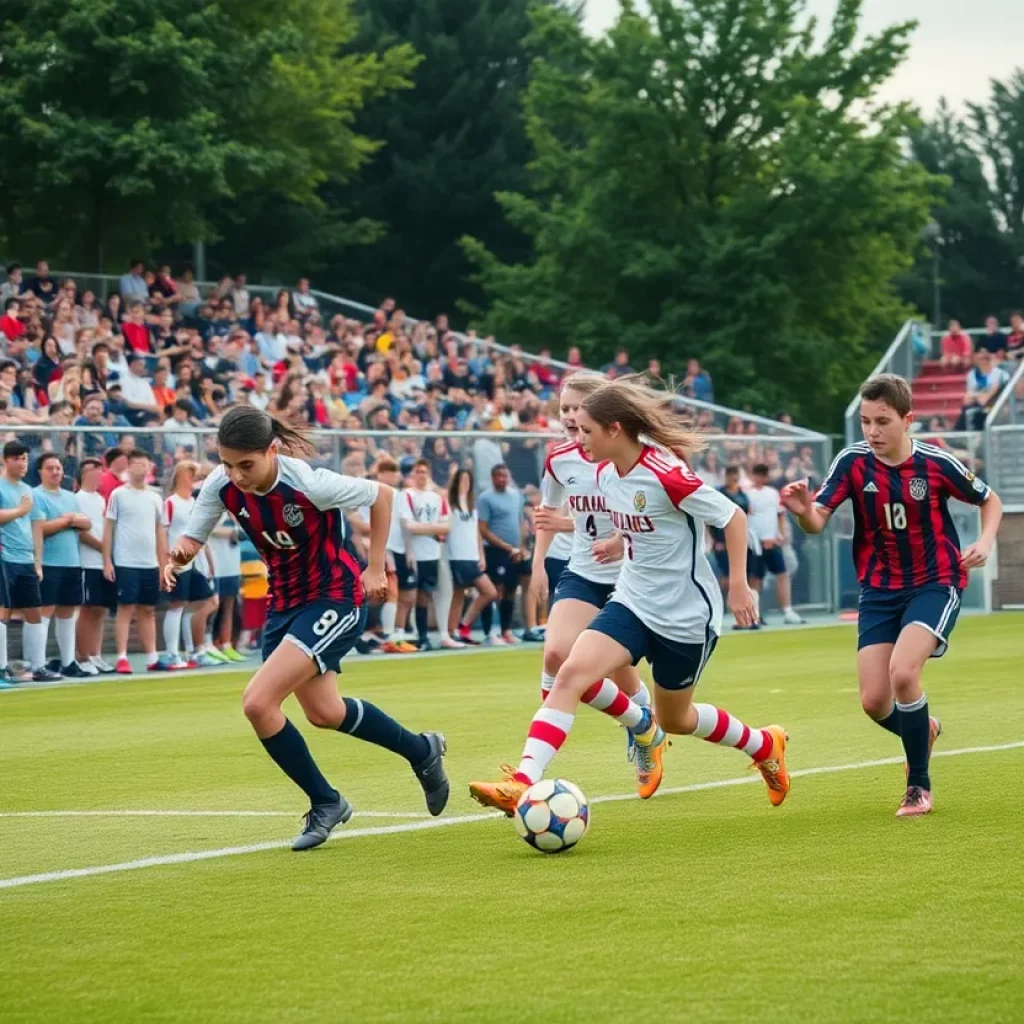 Soccer players competing in the 2025 Class 4A Regional Championships