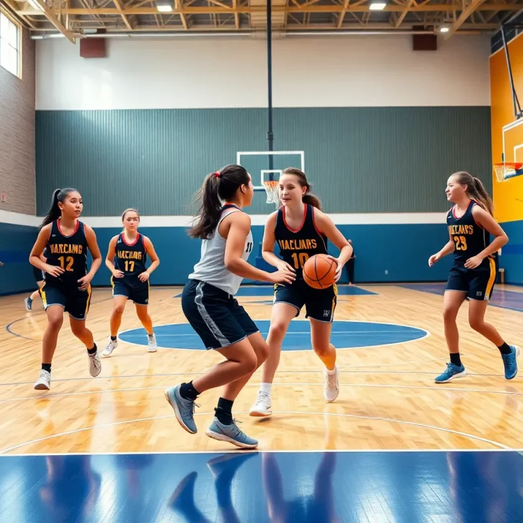 Young female basketball players competing in the McDonald's All-American Games