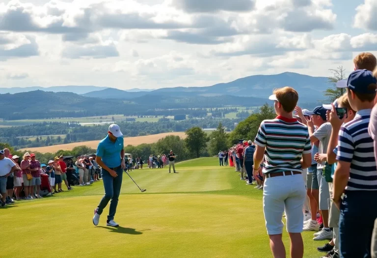 Young golfers competing at the Southern Cross Golf Tournament