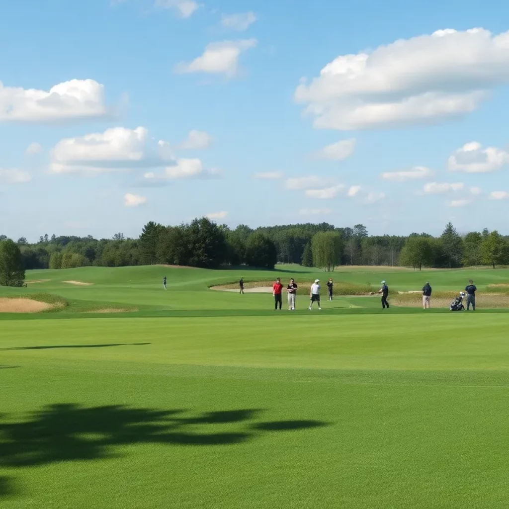 Young golfers on the course during the Anaconda High School Invitational.