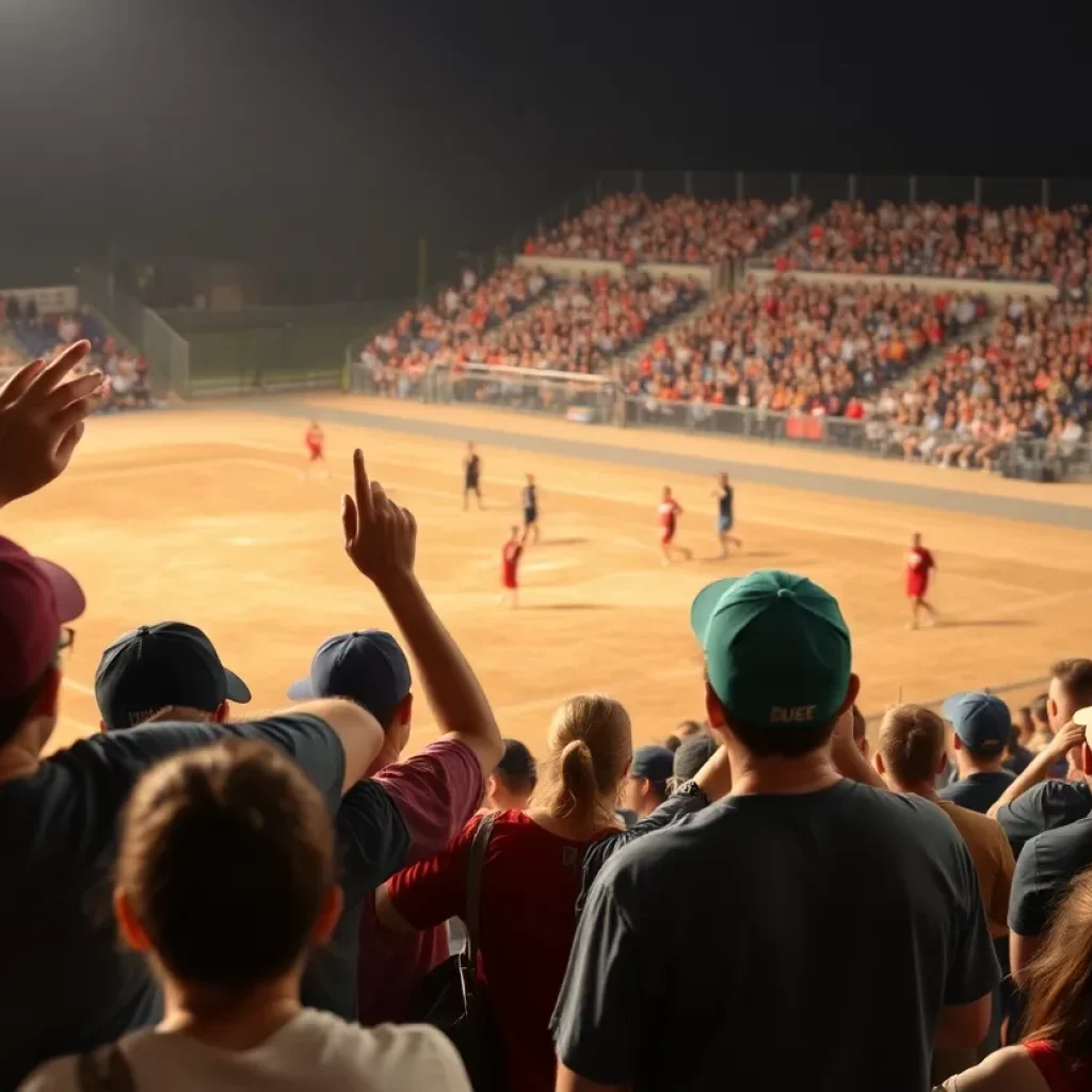 Supporters clashing during high school softball game