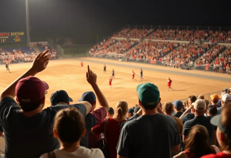Supporters clashing during high school softball game