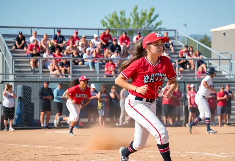 Players in action during the Arizona high school softball playoffs