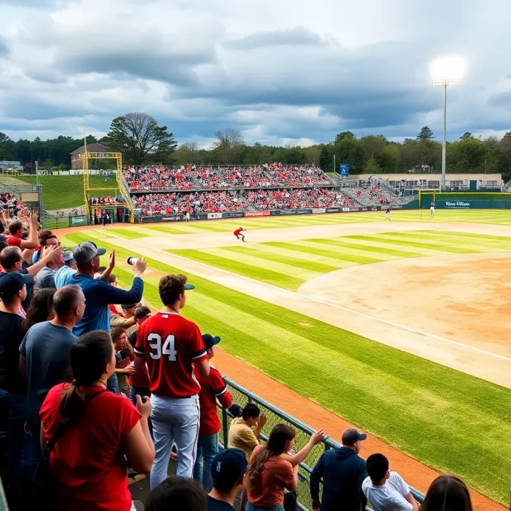 Avonworth High School baseball team in action during playoffs