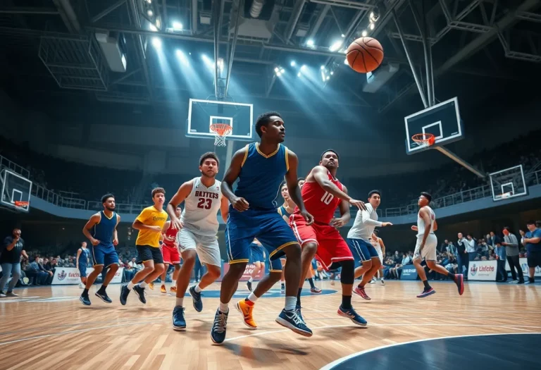 Caitlin Clark competing in a basketball game