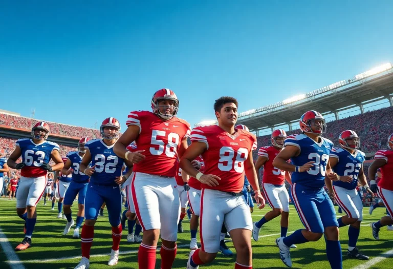 Carver-Columbus High School football team during a game