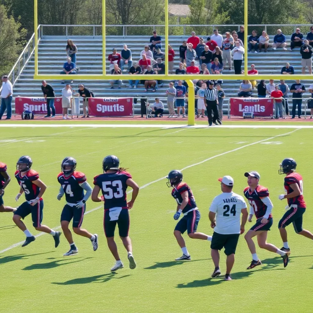 Central Ohio high school football teams on the field