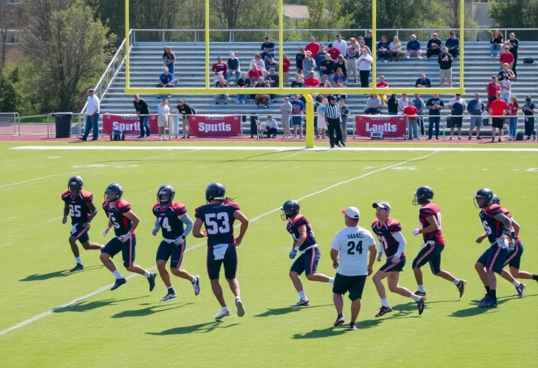 Central Ohio high school football teams on the field