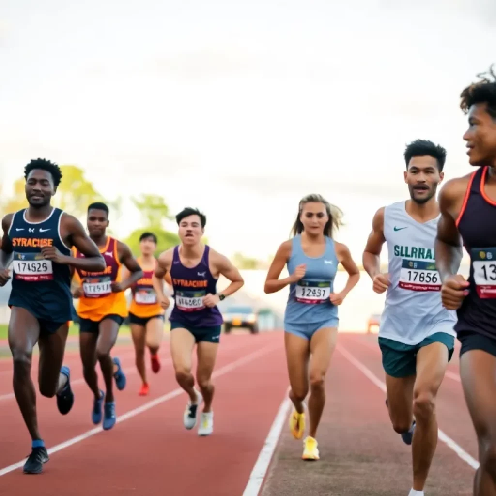 Distance runners representing Syracuse University