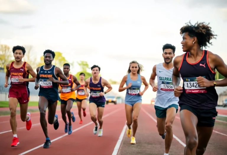 Distance runners representing Syracuse University