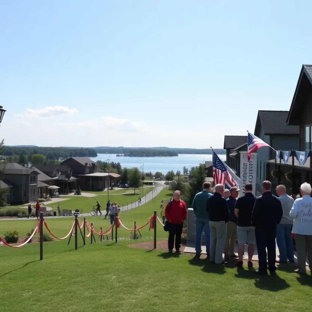 Community members showing support for Charlevoix golf team