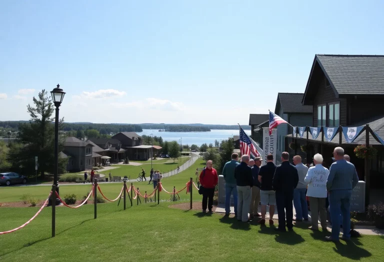 Community members showing support for Charlevoix golf team