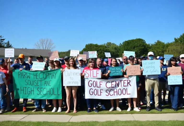 Community members gather to support Charlevoix High School Golf Team