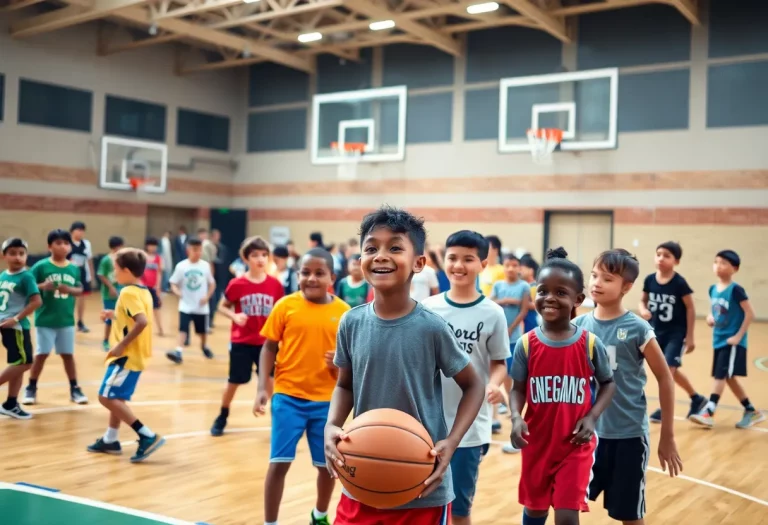 Image of Collinsville Kahoks basketball team on court