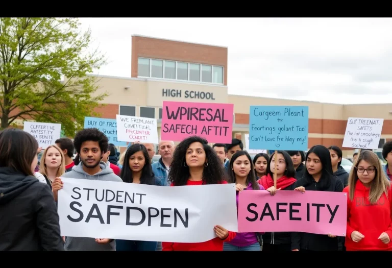 Community members advocating for safety awareness around high school traditions