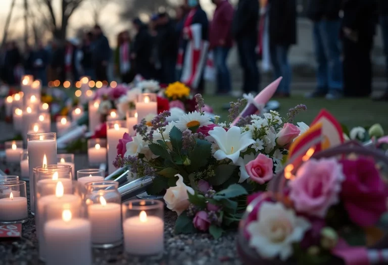 Vigils held for a murdered football star in a community