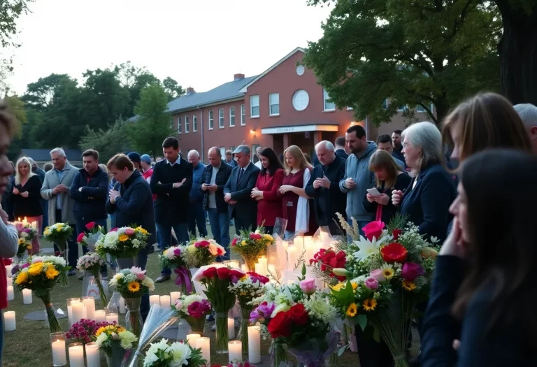 Community gathering in remembrance of Dylan Taylor