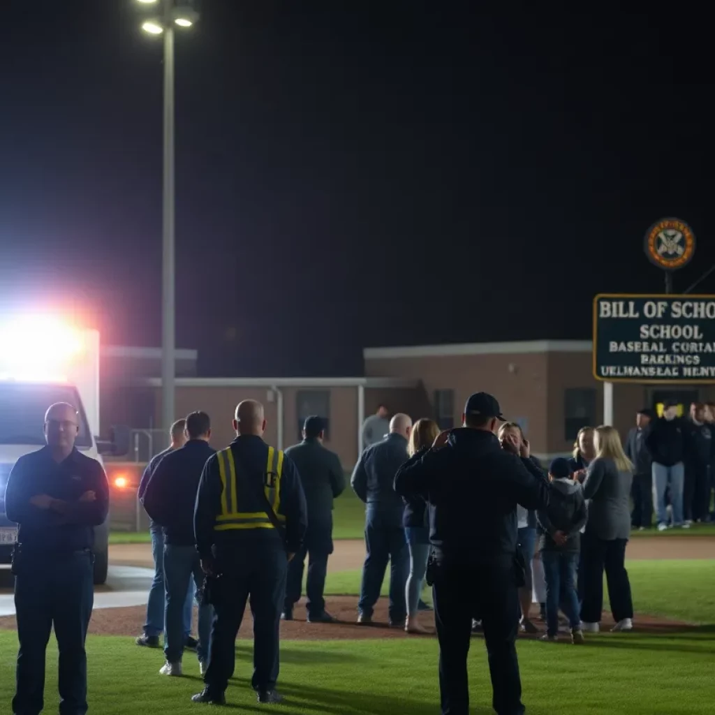 Community members gathered in support after a tragic crash involving a high school baseball team.