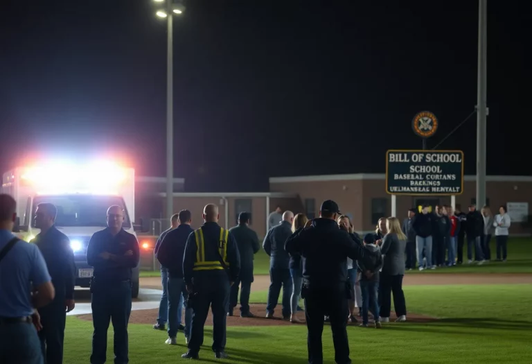 Community members gathered in support after a tragic crash involving a high school baseball team.
