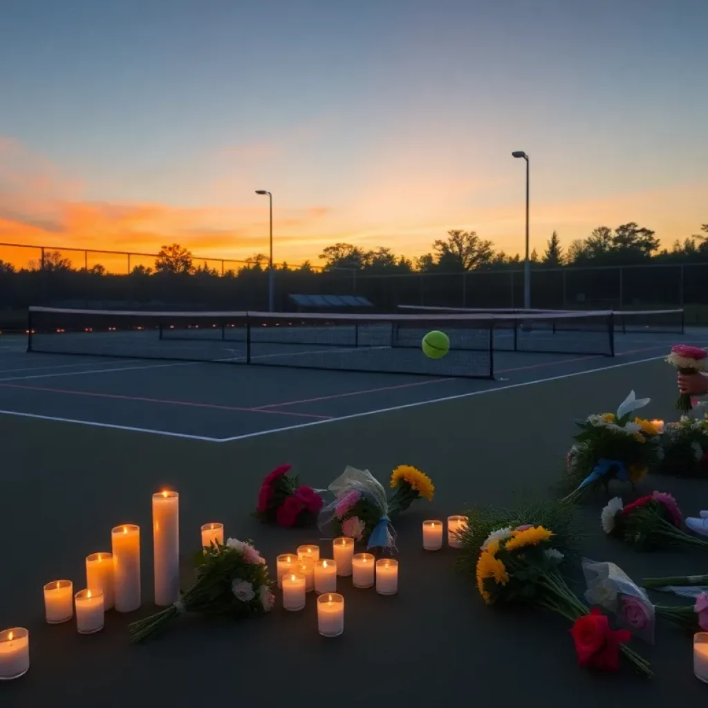 Community members gather in memory of Braun Levi at a candlelight vigil.