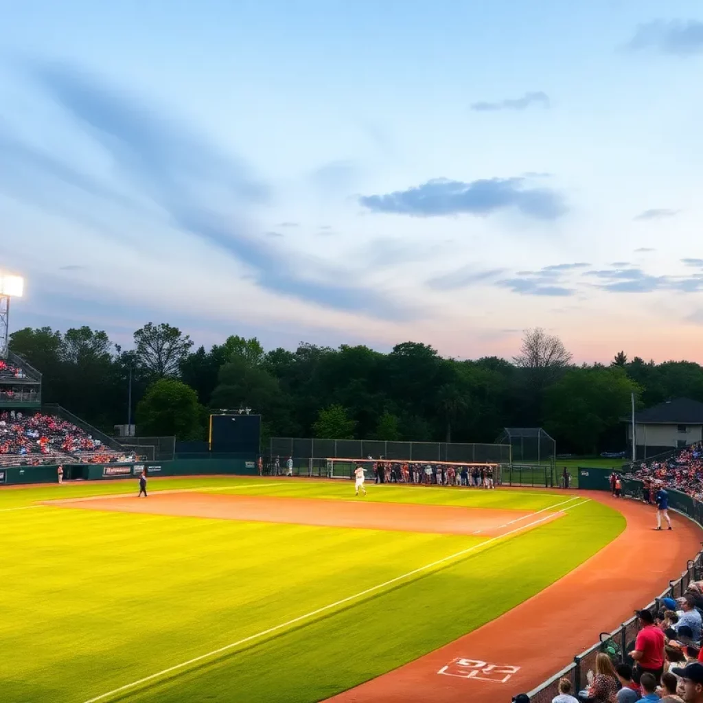 High school baseball game in Davidson