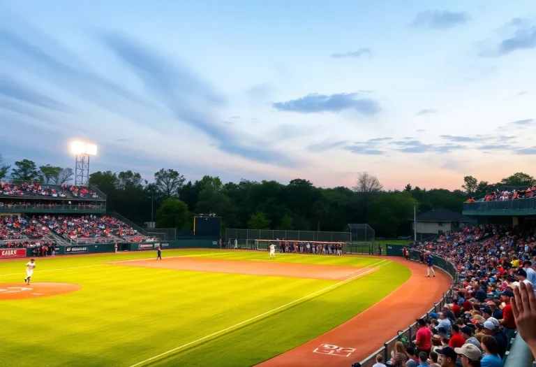 High school baseball game in Davidson
