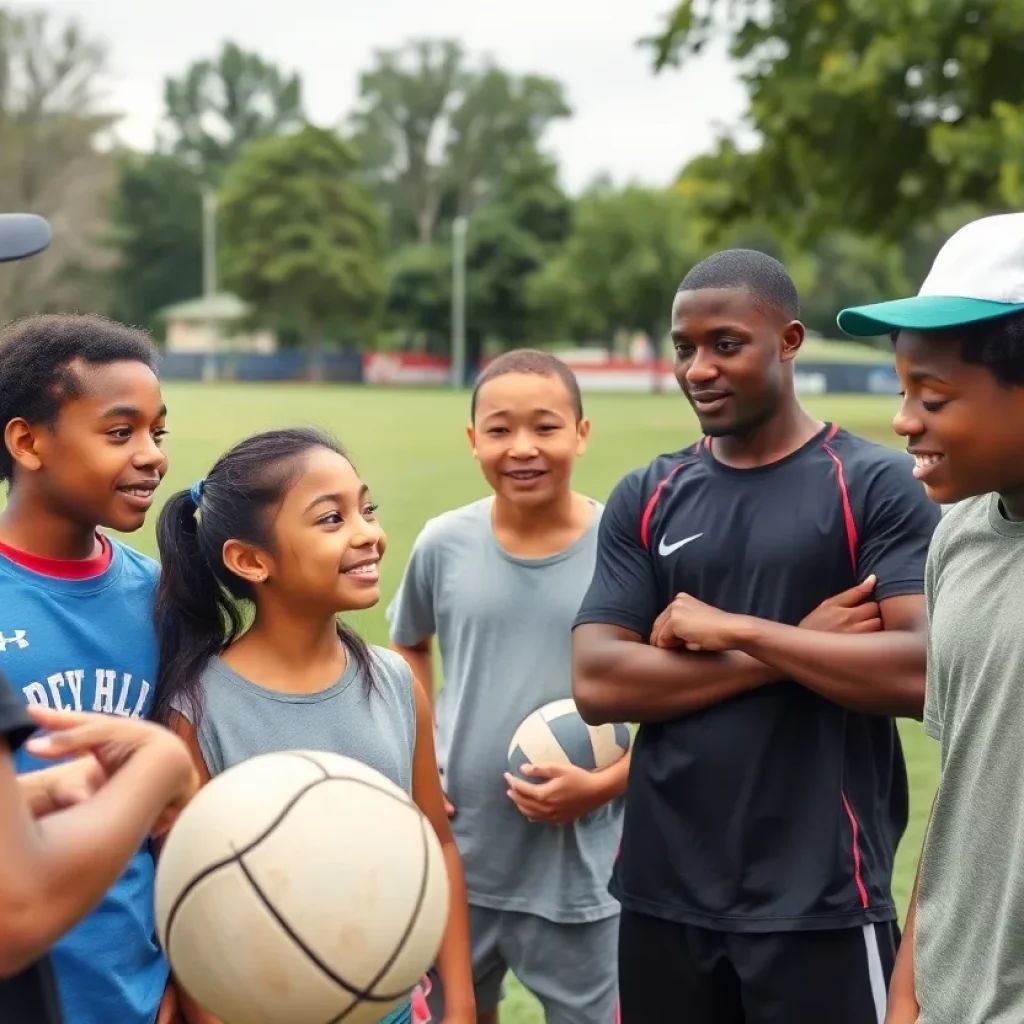 Young athletes discussing fairness and inclusion in sports