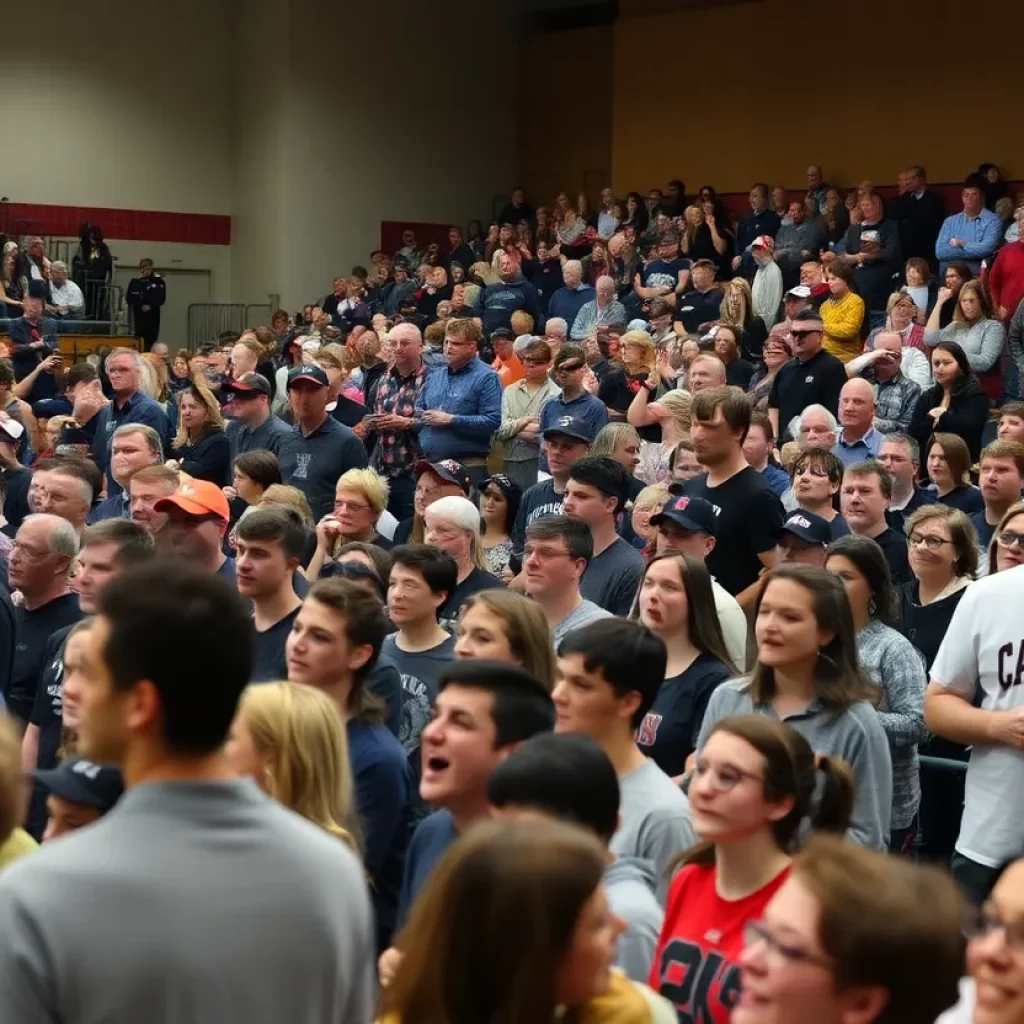 Crowd at Eden Prairie youth basketball tournament