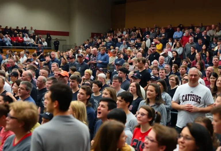 Crowd at Eden Prairie youth basketball tournament