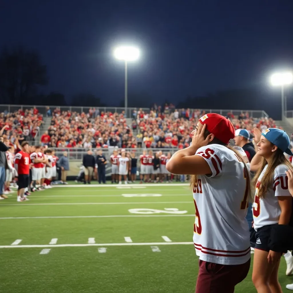 A lively high school football celebration in Georgia