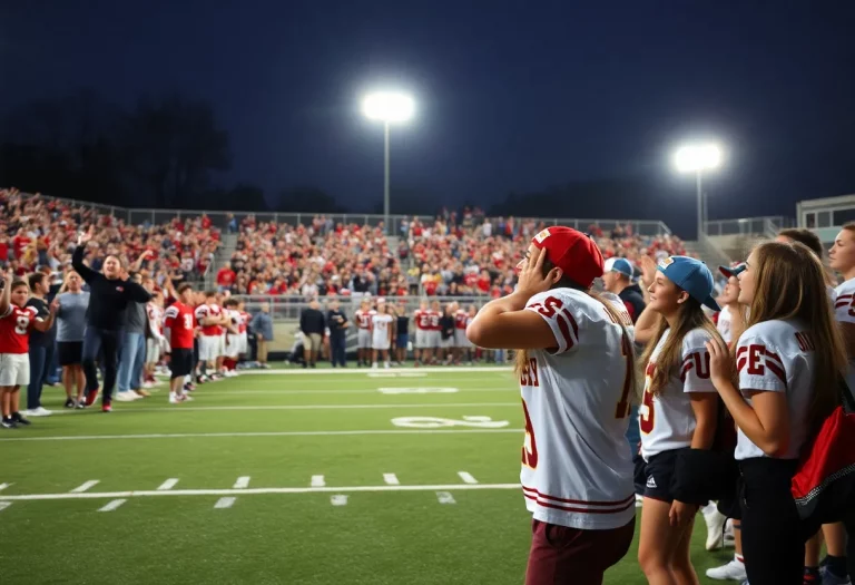 A lively high school football celebration in Georgia