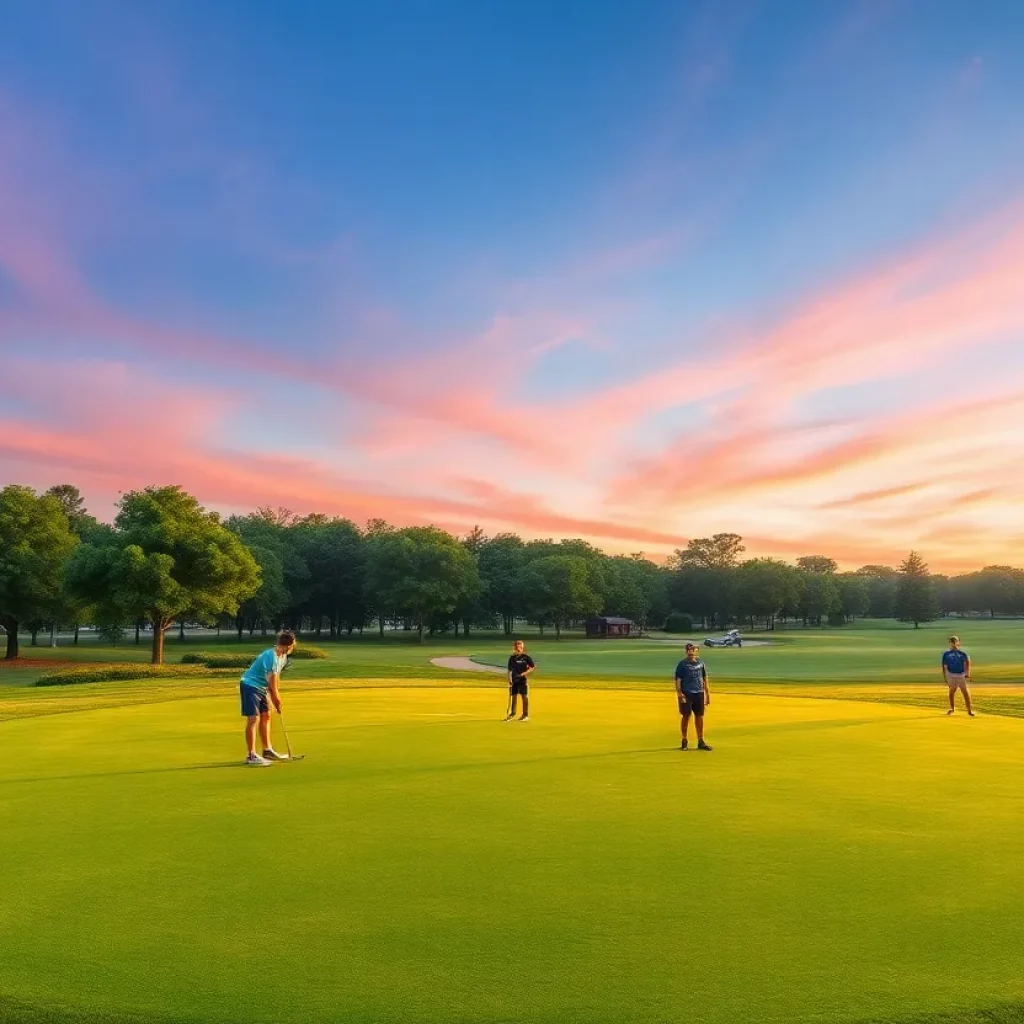 Golf tournament scene at Bryan Park Champions Course
