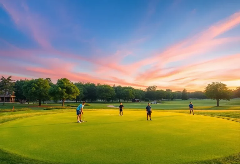 Golf tournament scene at Bryan Park Champions Course