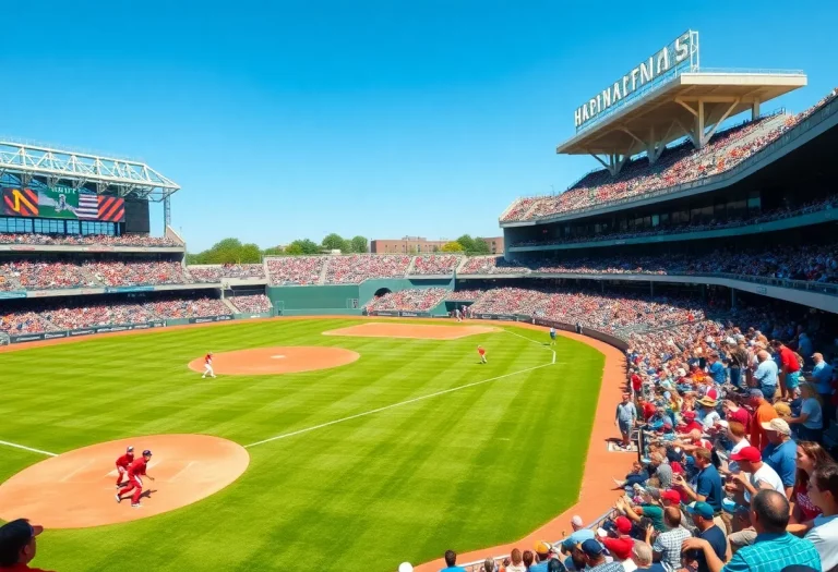 Fans watching a high school baseball game during the playoffs