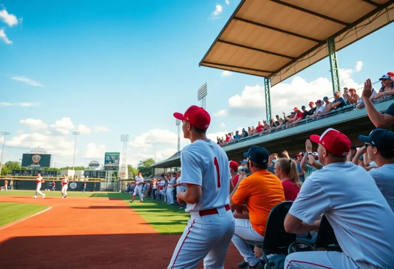 Players competing in a high school baseball playoff game.