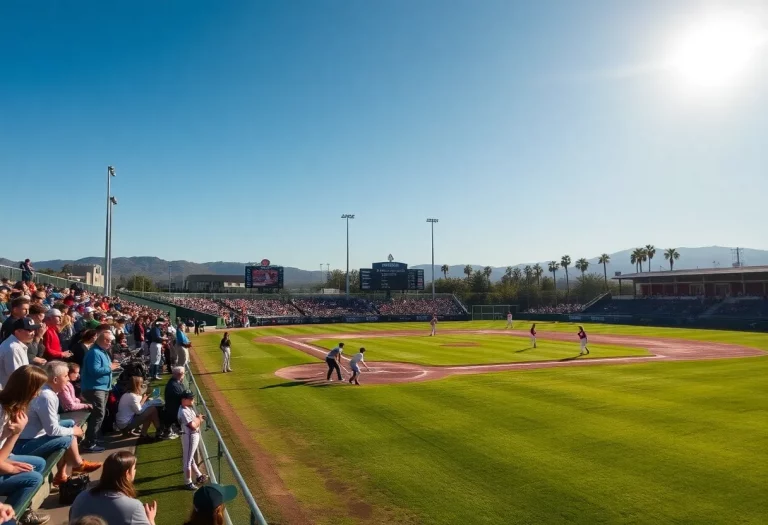 High school baseball playoff game in Southern California