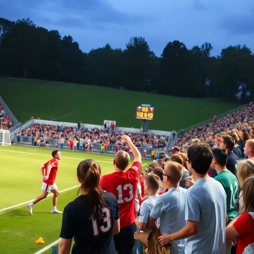 Exciting moment from a high school soccer championship match