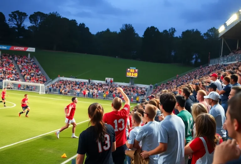Exciting moment from a high school soccer championship match