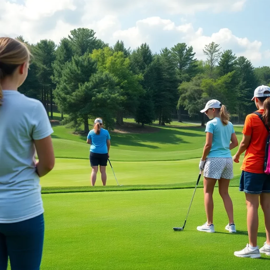 Highland Huskies team competing at the Iowa Girls High School Golf Championships