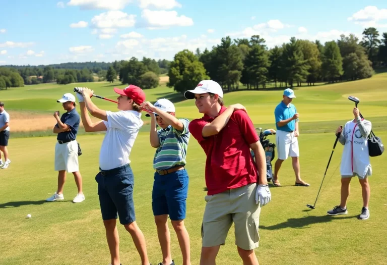 High school golfers competing at the Kansas State Boys Golf Championships