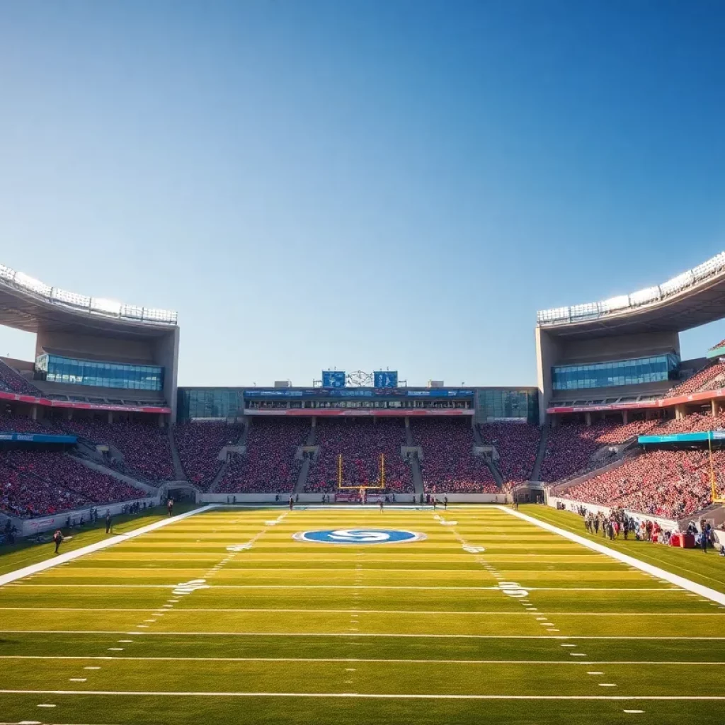 New La Porte High School football stadium filled with fans