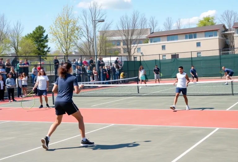 Massachusetts high school tennis players competing in the tournament
