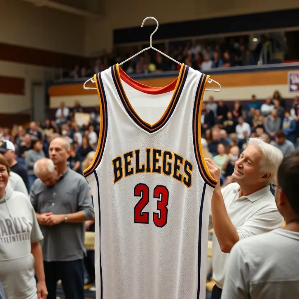 Jersey retirement ceremony for Maya Dodson at St. Francis High School