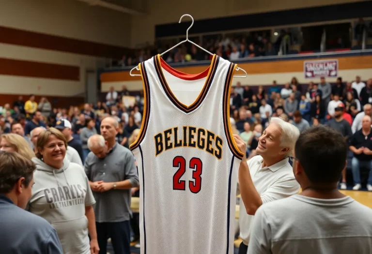 Jersey retirement ceremony for Maya Dodson at St. Francis High School