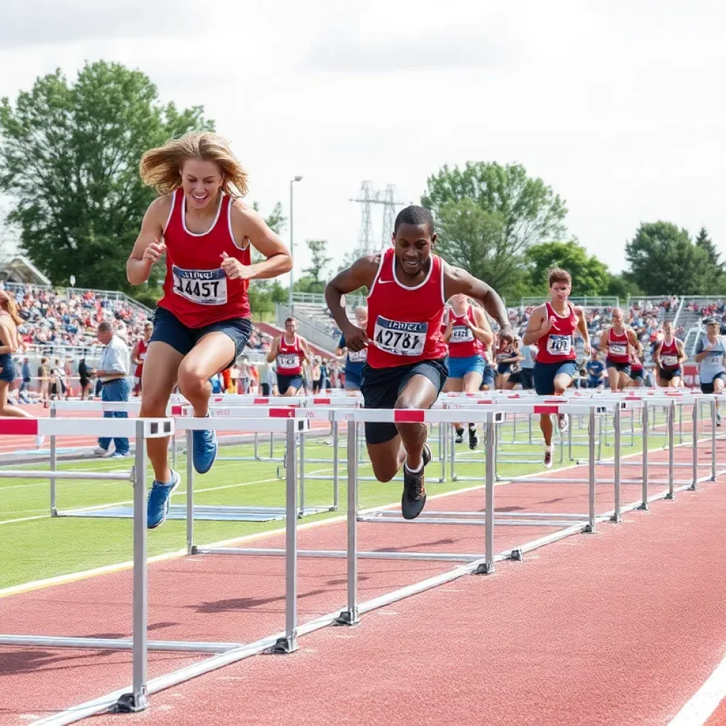 Athlete competing in track and field events